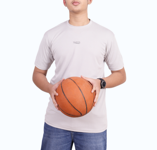 NAUTICON Premium Polyester Crew Neck T-Shirt Light Grey - NAUTICON WEARABLES