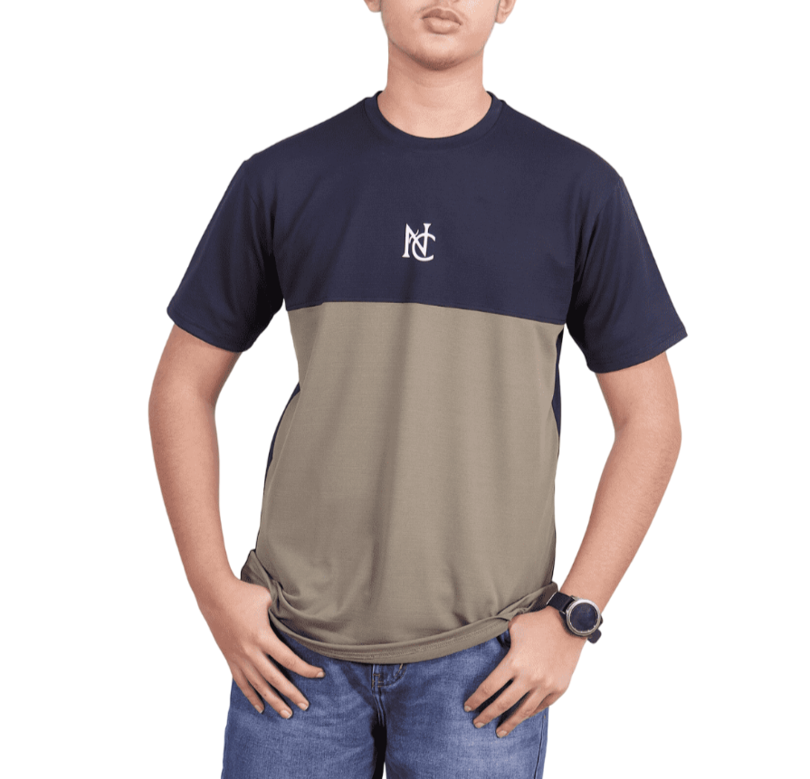 NAUTICON Premium Polyester Crew Neck T-Shirt Navy & Olive - NAUTICON WEARABLES