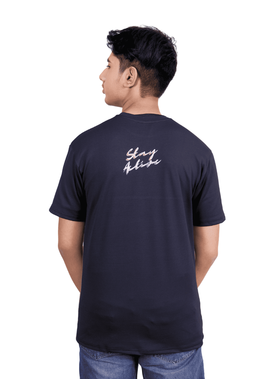 NAUTICON Premium Polyester Crew Neck T-Shirt Navy & Olive - NAUTICON WEARABLES