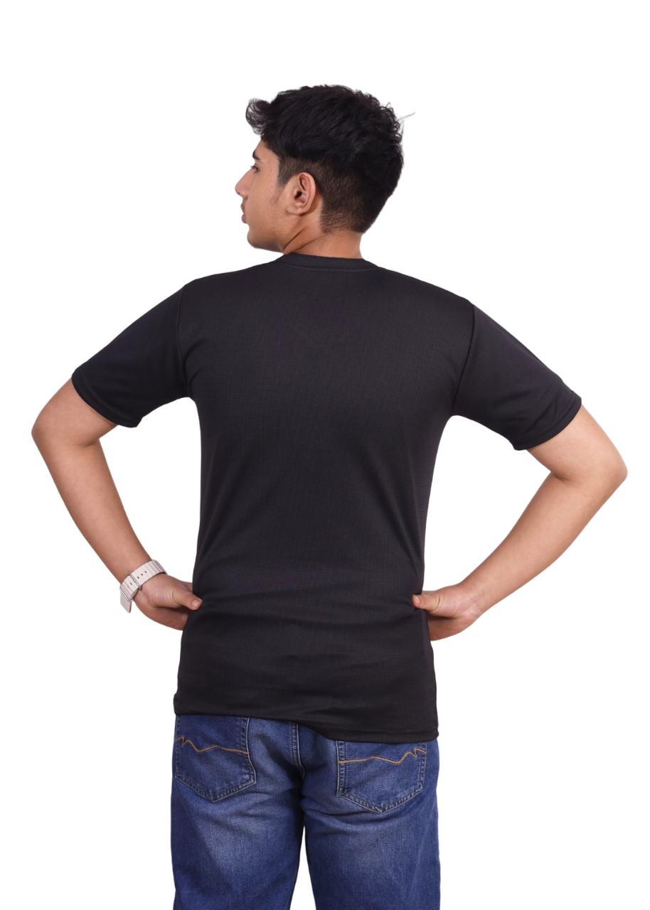 NAUTICON Premium Polyester V- Neck Black - NAUTICON