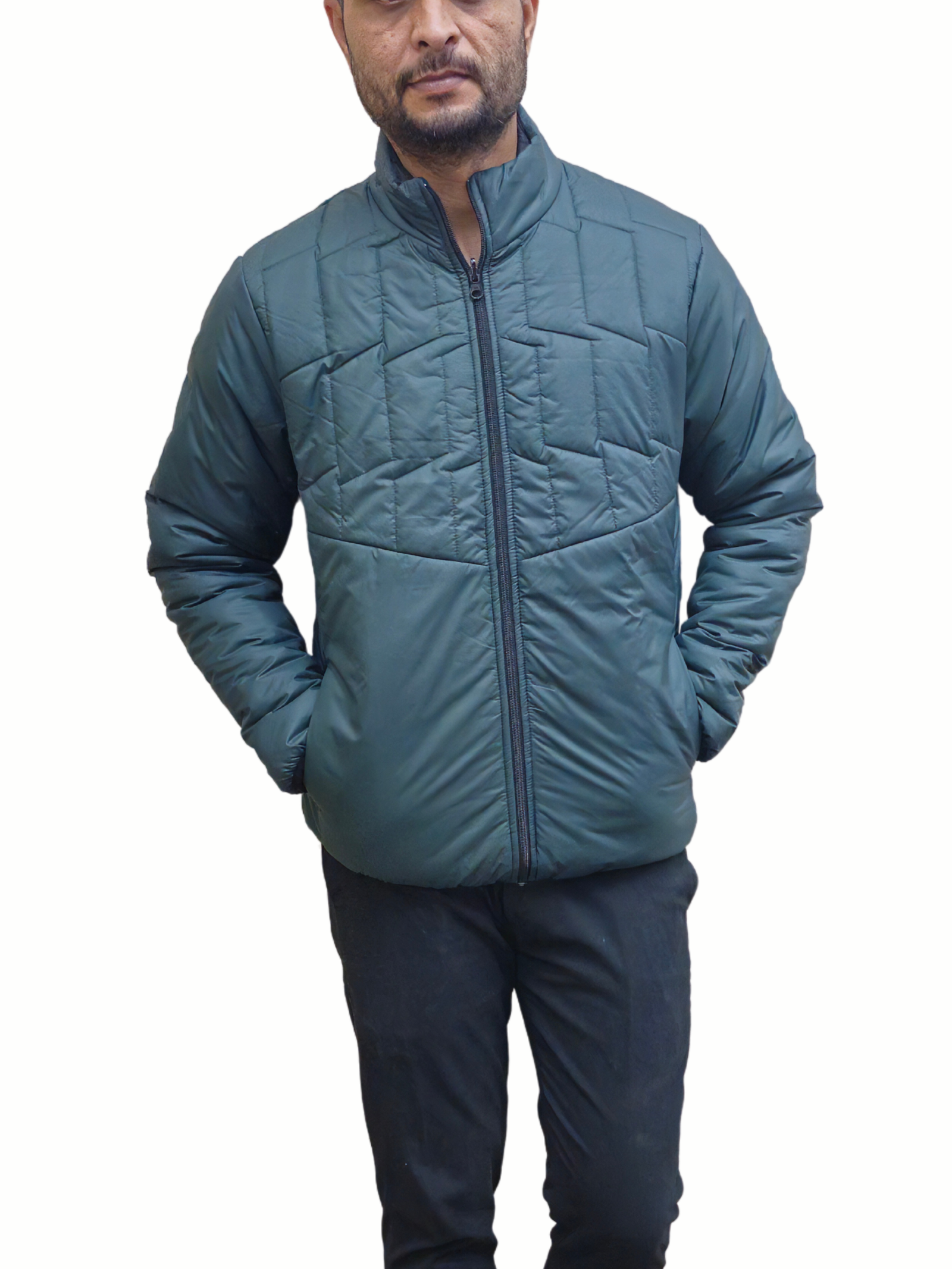 NAUTICON Reversible Jacket Without Hood With Sleeve For Men Olive & Black - NAUTICON WEARABLES