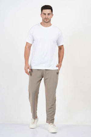 NAUTICON Solid Relax Fit Trackpants For Men Light Brown - NAUTICON