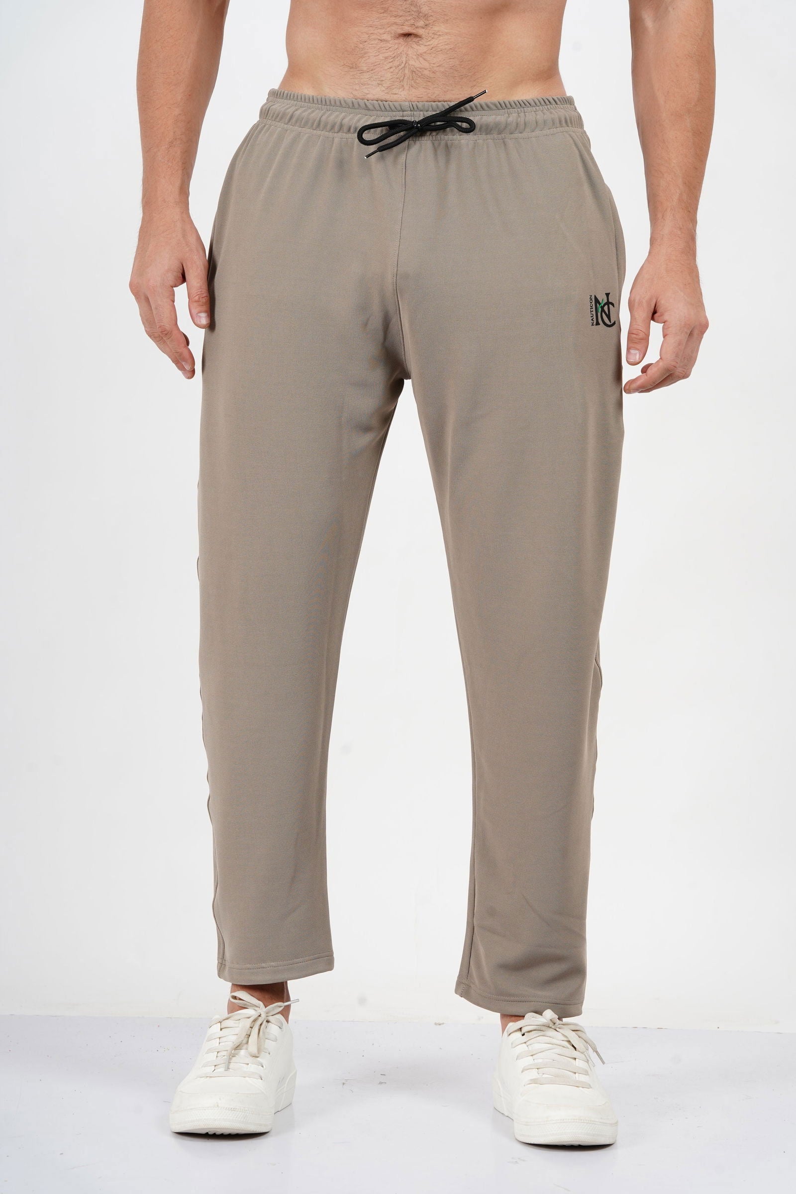 NAUTICON Solid Relax Fit Trackpants For Men Light Brown - NAUTICON