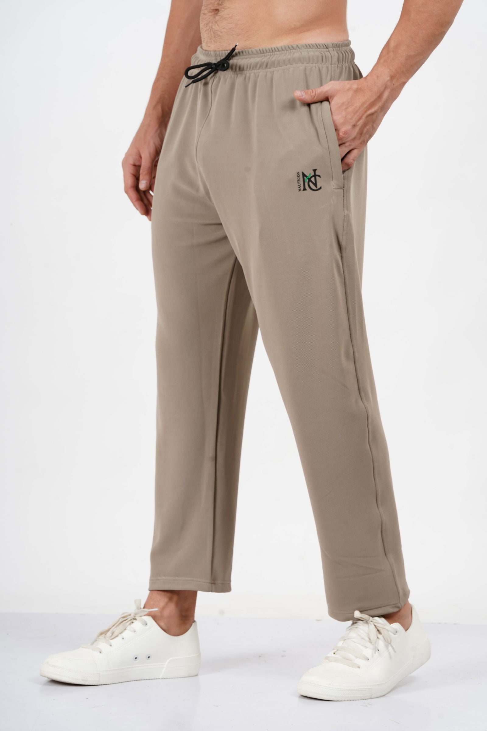 NAUTICON Solid Relax Fit Trackpants For Men Light Brown - NAUTICON WEARABLES