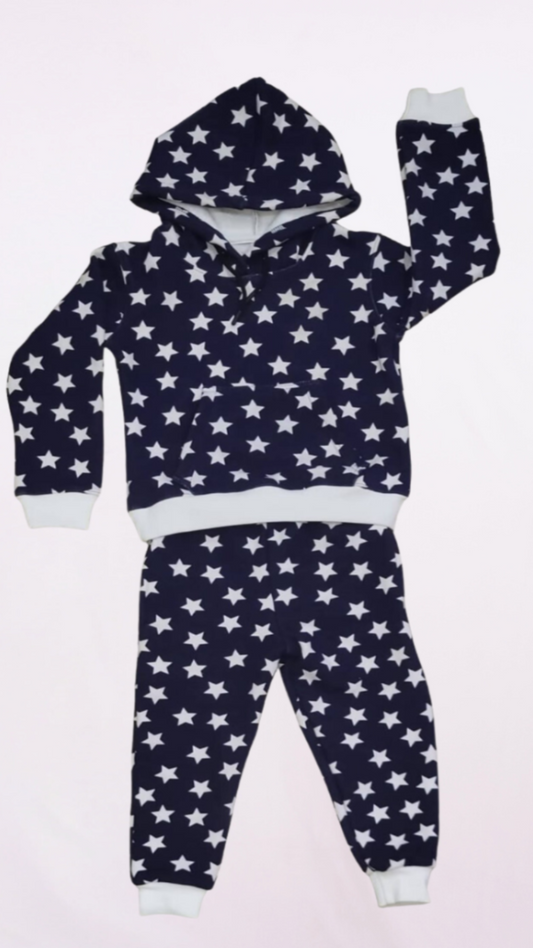 NAUTICON Stars Printed Perfect Pair Co-ord Set for Kids/Navy Blue - NAUTICON WEARABLES