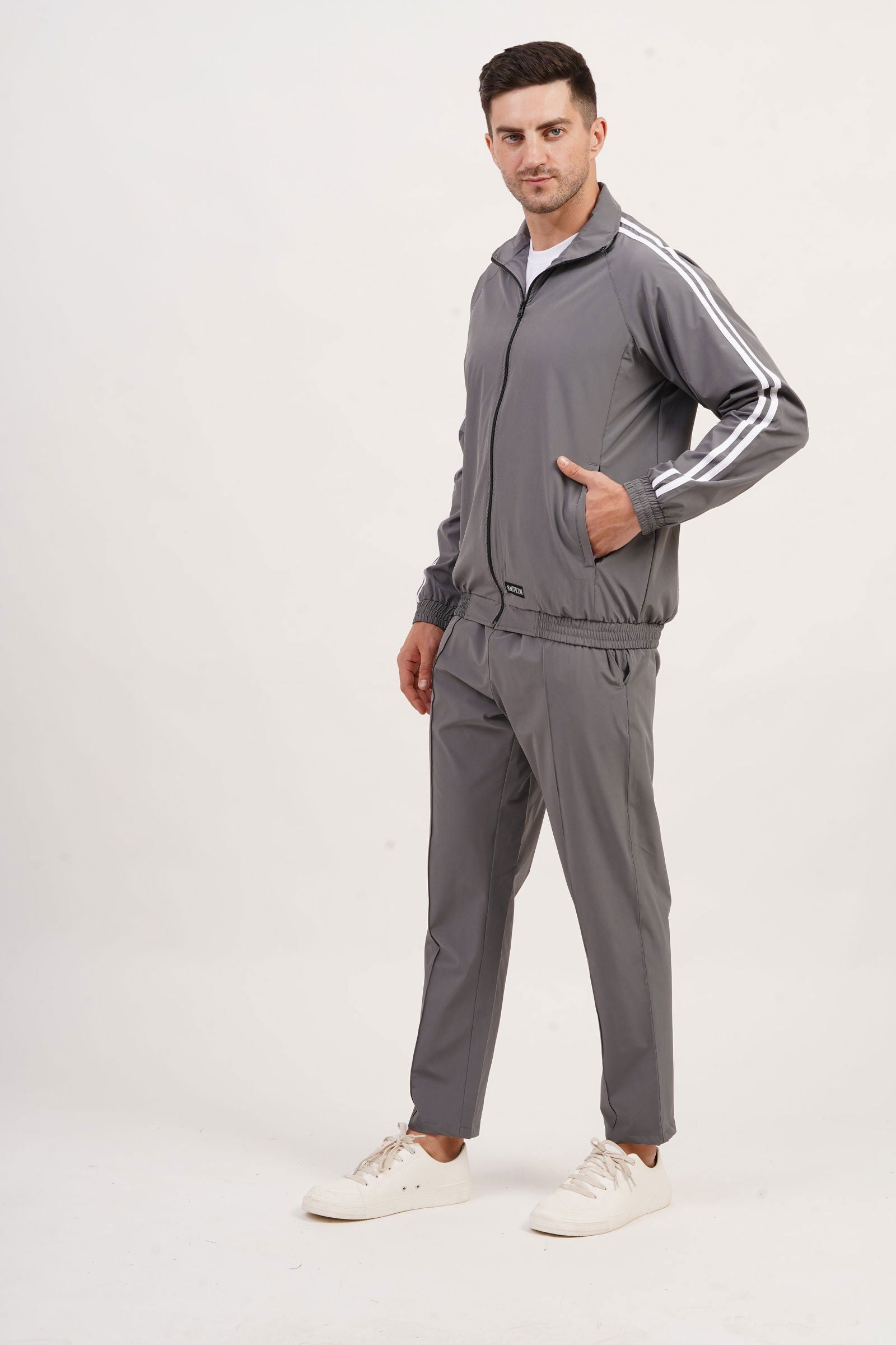 NAUTICON Tracksuit Set For Men - Grey - NAUTICON