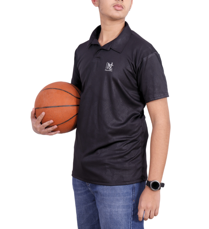 NAUTICON POLO T-SHIRT BLACK DOTED