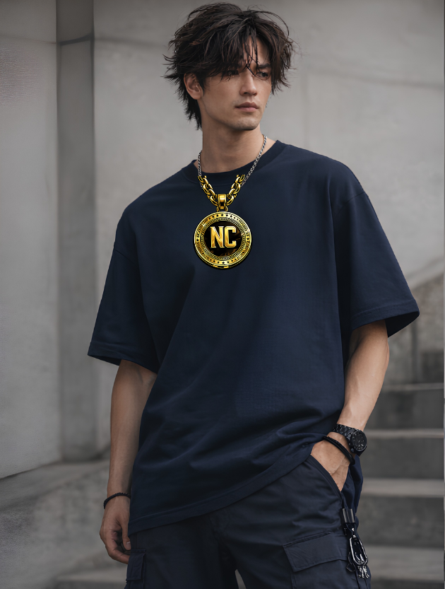 MOVE NC GOLD OVERSIZED – NAVY BLUE