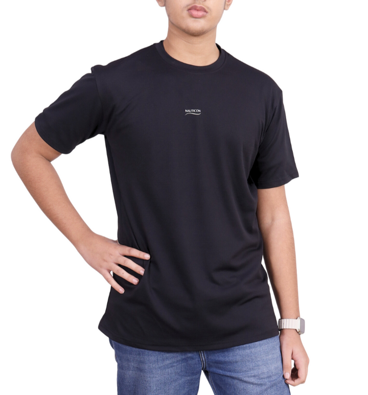 NAUTICON Premium Polyester Crew Neck Black