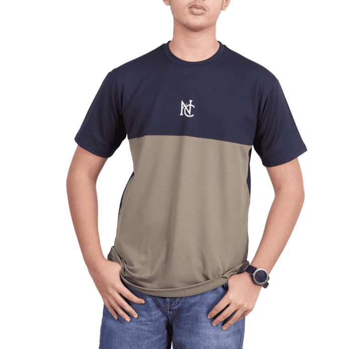 NAUTICON Premium Polyester Crew Neck T-Shirt Navy & Olive