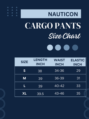 Nauticon Cargo Pant for Men Teal Blue - NAUTICON