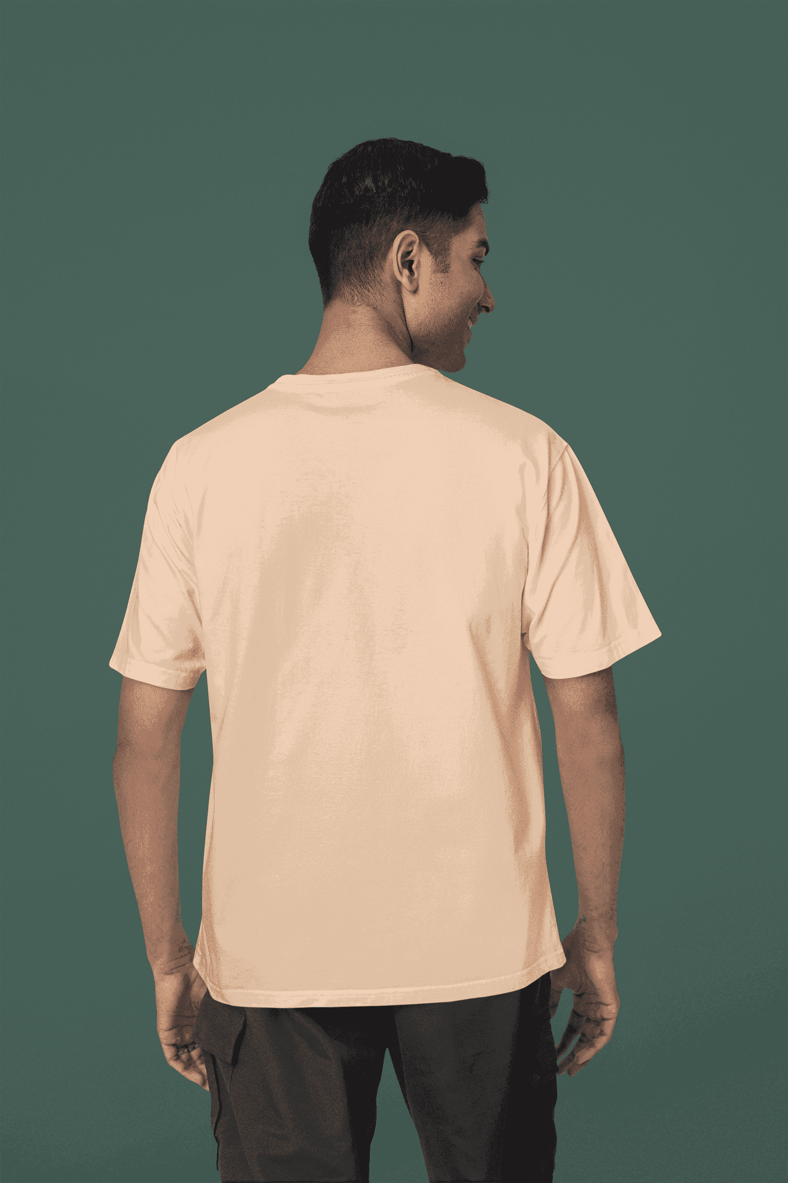 Nauticon Dark Printed Men’s Regular Cotton T-Shirt /Beige - NAUTICON WEARABLES