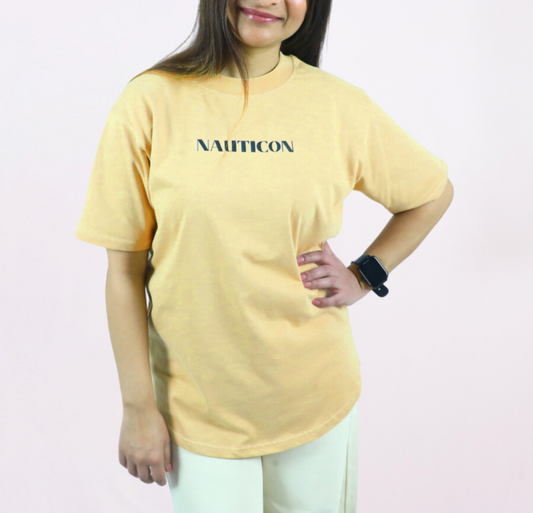 Nauticon Effortlessly Stylish Women’s Cotton Printed T-Shirts/Beige - NAUTICON WEARABLES