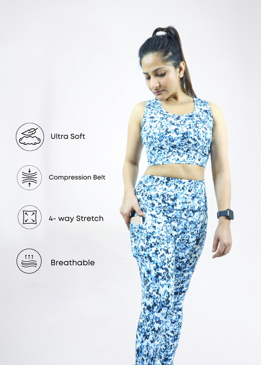Nauticon Fit & Fabulous Women’s Lycra Gym Wear for Every Workout Outfit/Blue - NAUTICON WEARABLES