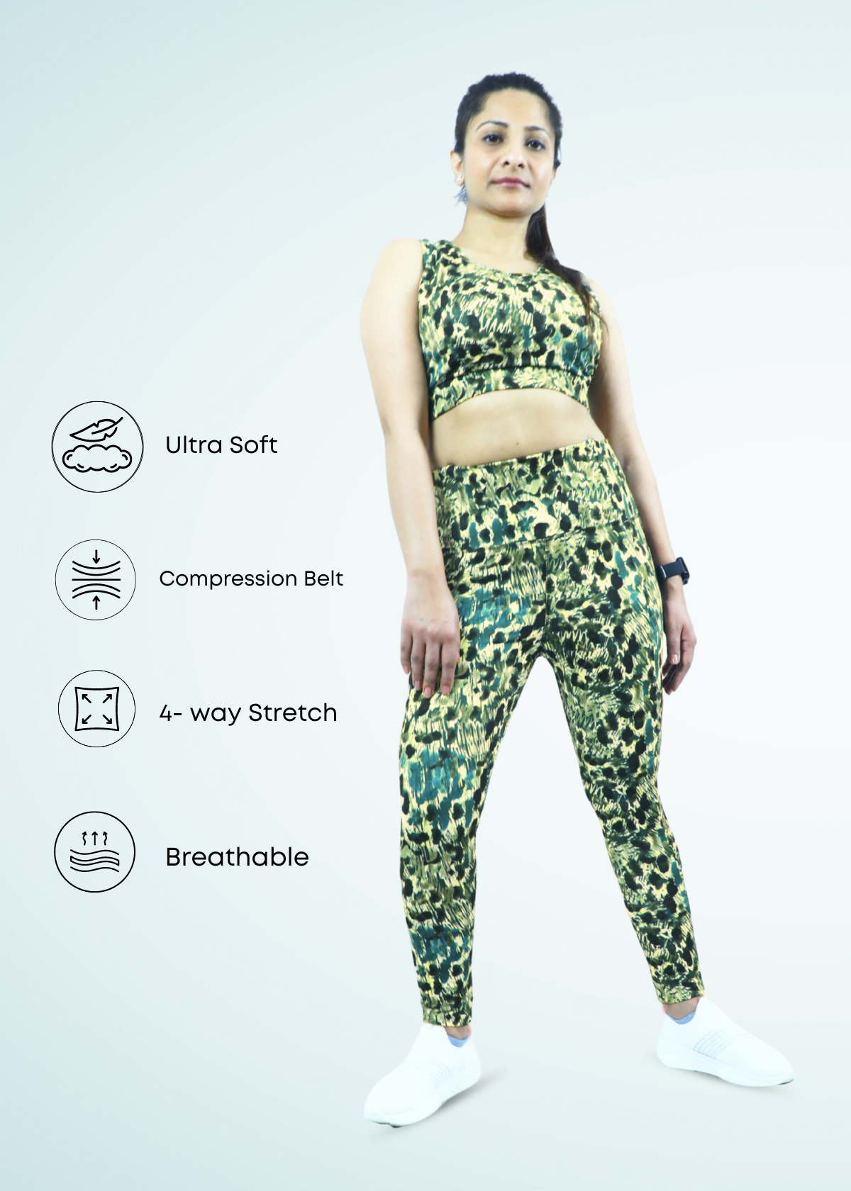 Nauticon Fit & Fabulous Women’s Lycra Gym Workout Outfit/ Dark Green - NAUTICON WEARABLES