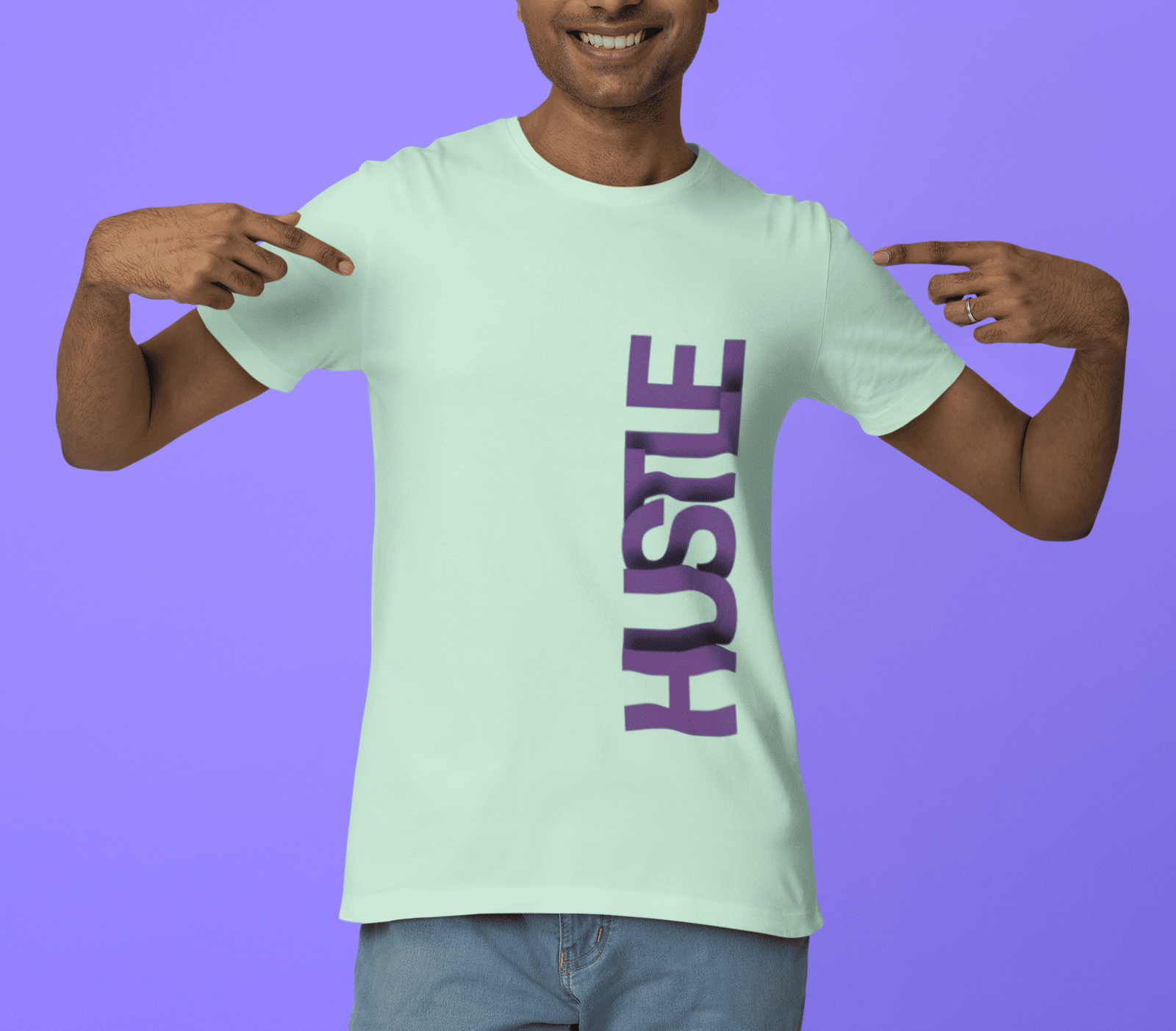 Nauticon Hustle Printed Men’s Regular CottonT-Shirt /Sea Green - NAUTICON WEARABLES