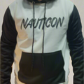 Nauticon Latest Hoodie for men White With Black - NAUTICON
