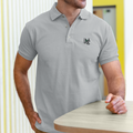 Nauticon Men’s Active & Casual Wear Solid Plain Cotton Polo T-Shirts/Grey - NAUTICON WEARABLES