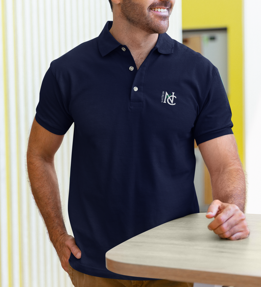 Nauticon Men’s Active & Casual Wear Solid Plain Cotton Polo T-Shirts/Navy Blue - NAUTICON WEARABLES