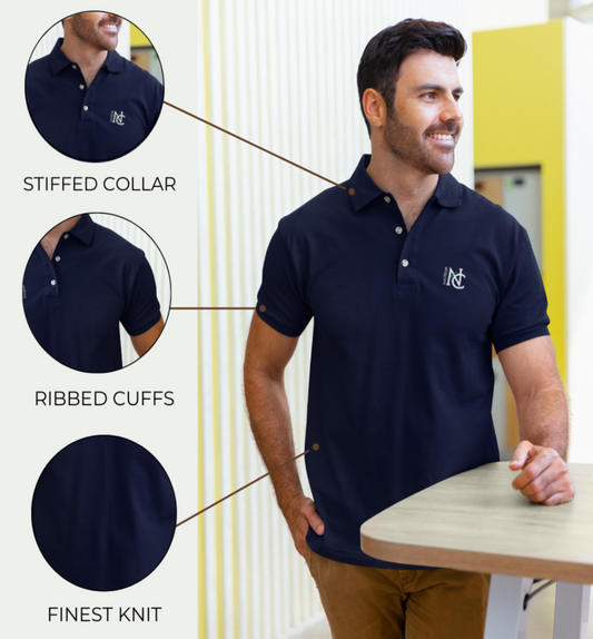 Nauticon Men’s Active & Casual Wear Solid Plain Cotton Polo T-Shirts/Navy Blue - NAUTICON WEARABLES