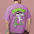 Nauticon Scooter Printed Men’s Oversize Cotton T-Shirt /Lavender - NAUTICON WEARABLES