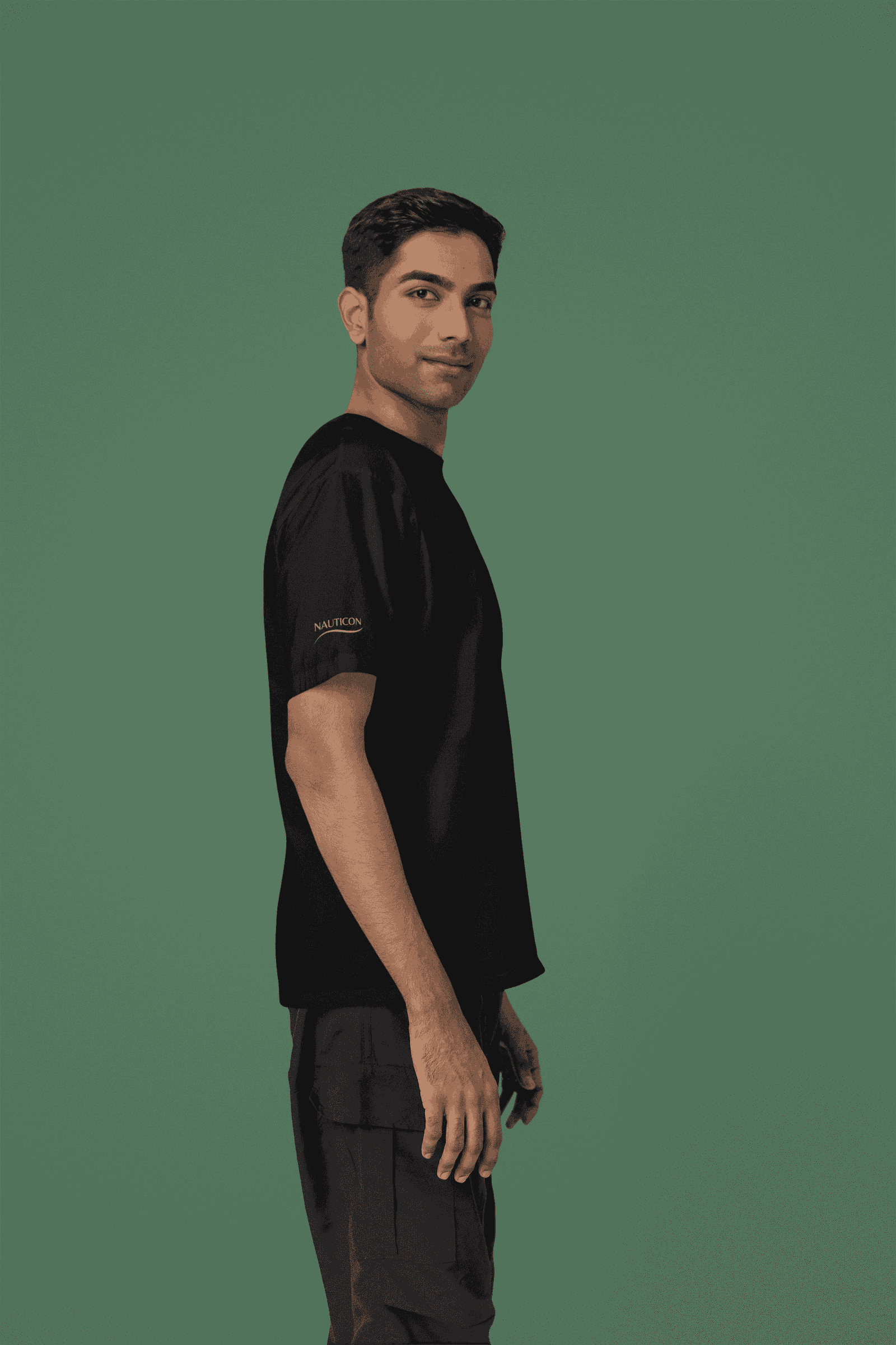 Nauticon Victory Printed Men’s Regular Cotton T-Shirt /Black - NAUTICON WEARABLES