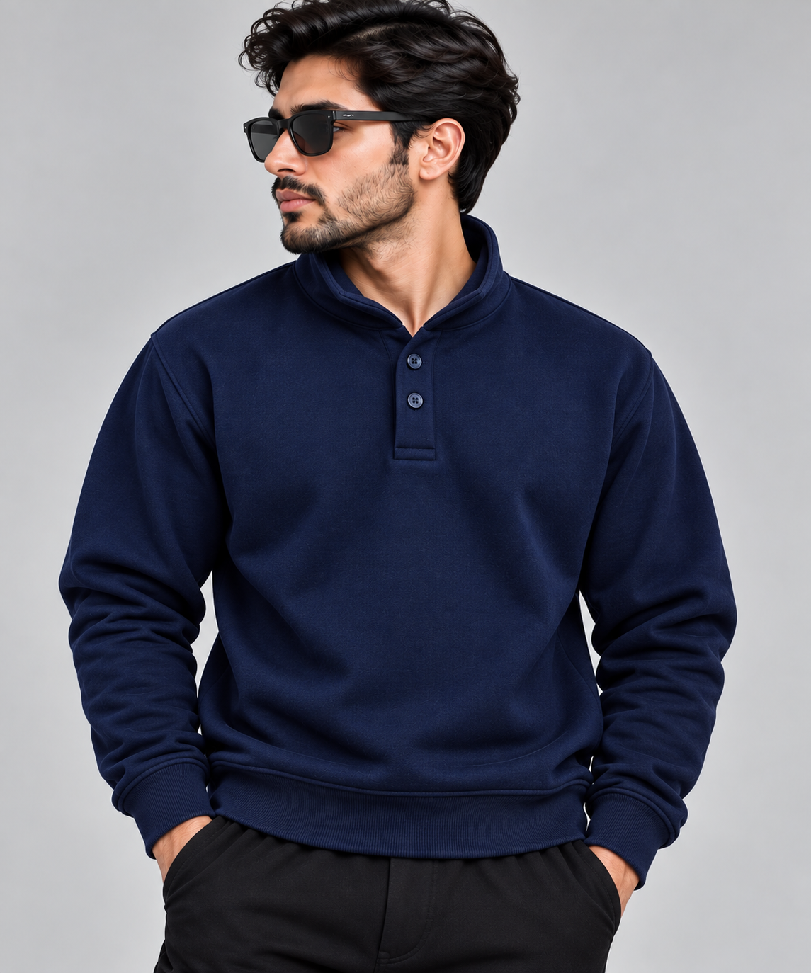 NAUTICON PREMIUM WINTER POLO MEN IN NAVY