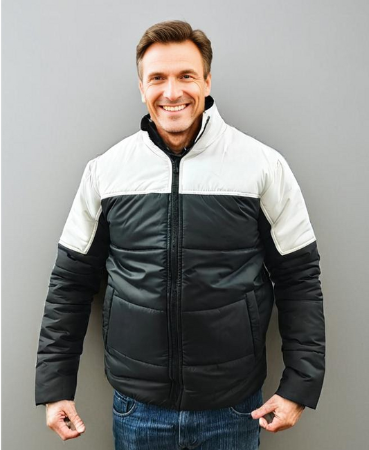 Nauticon Jacket Full Sleeve for Men – Black & White