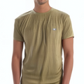 🔥 Summer Plus Jacquard Crew Neck T-Shirt – 100% Poly | Khaki