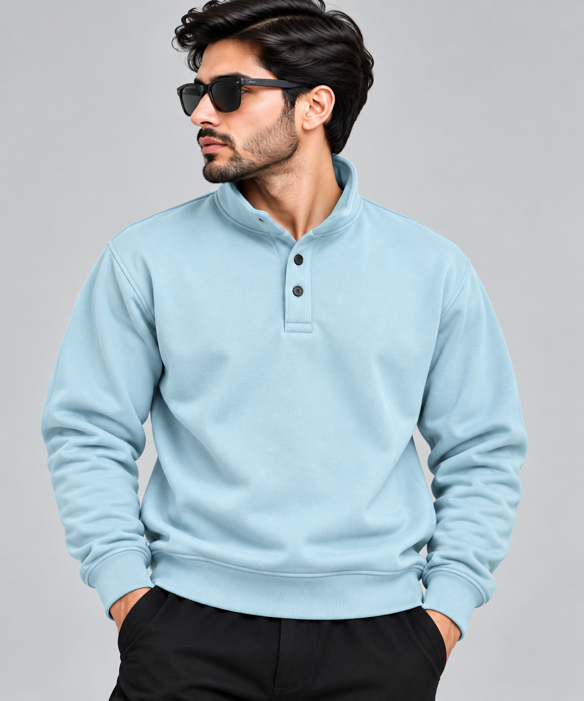 NAUTICON PREMIUM WINTER POLO MIN IN SKY BLUE