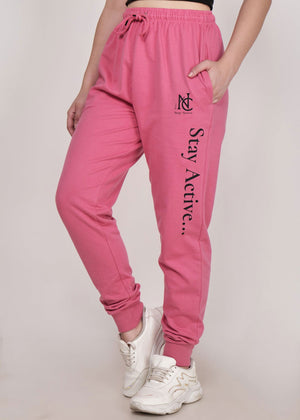 WOMEDN WINTER WEAR JOGGER MATTE PINK - NAUTICON