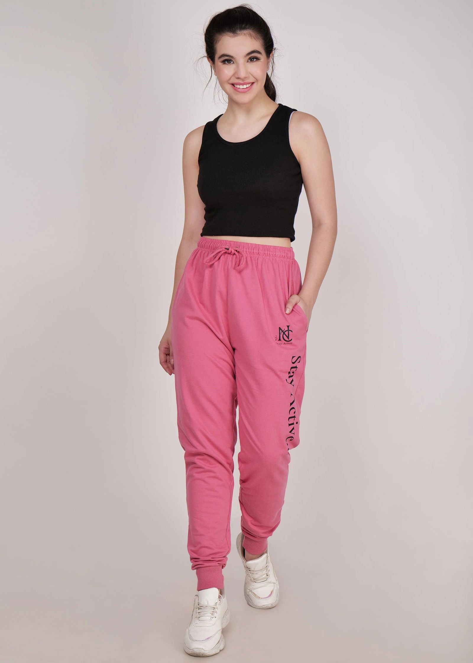 WOMEDN WINTER WEAR JOGGER MATTE PINK - NAUTICON