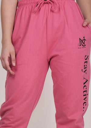 WOMEDN WINTER WEAR JOGGER MATTE PINK - NAUTICON