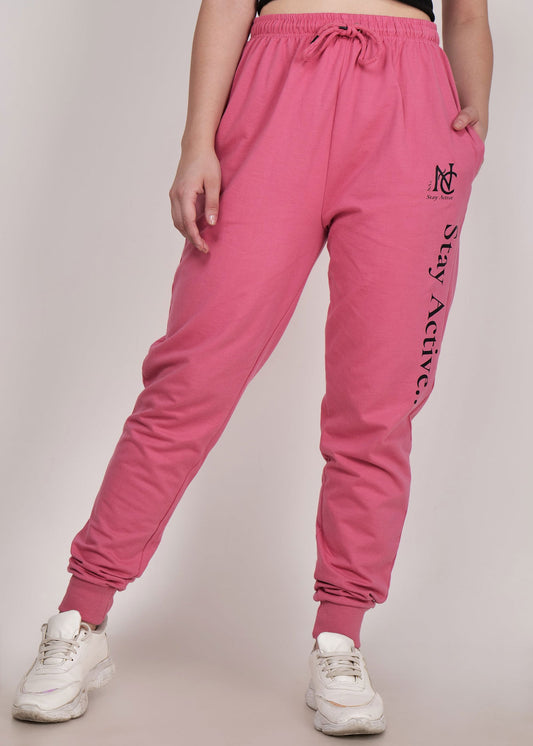 WOMEDN WINTER WEAR JOGGER MATTE PINK - NAUTICON WEARABLES