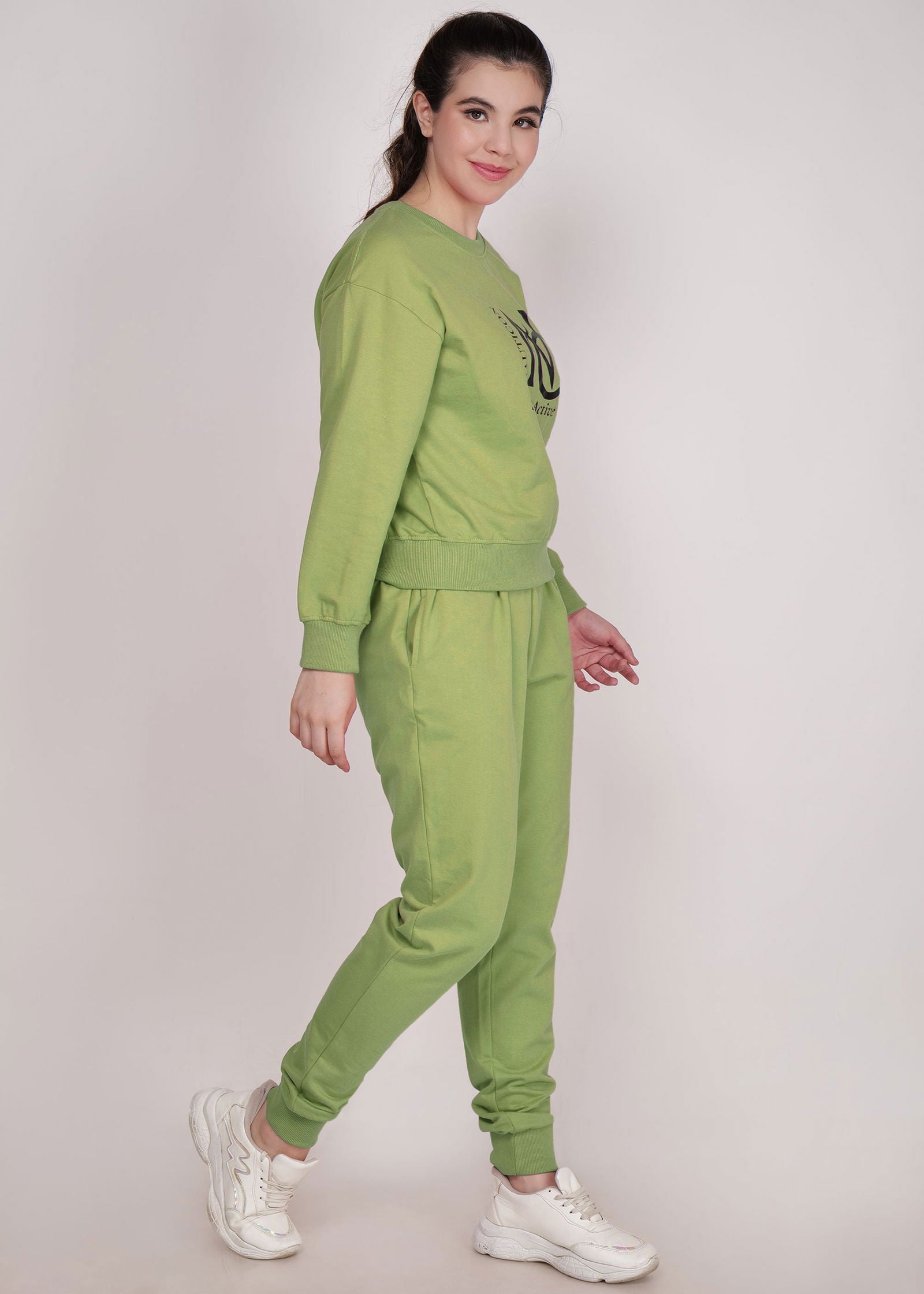 WOMEN WINTER WEAR CO-ORD SET GREEN - NAUTICON