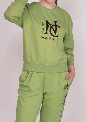 WOMEN WINTER WEAR CO-ORD SET GREEN - NAUTICON