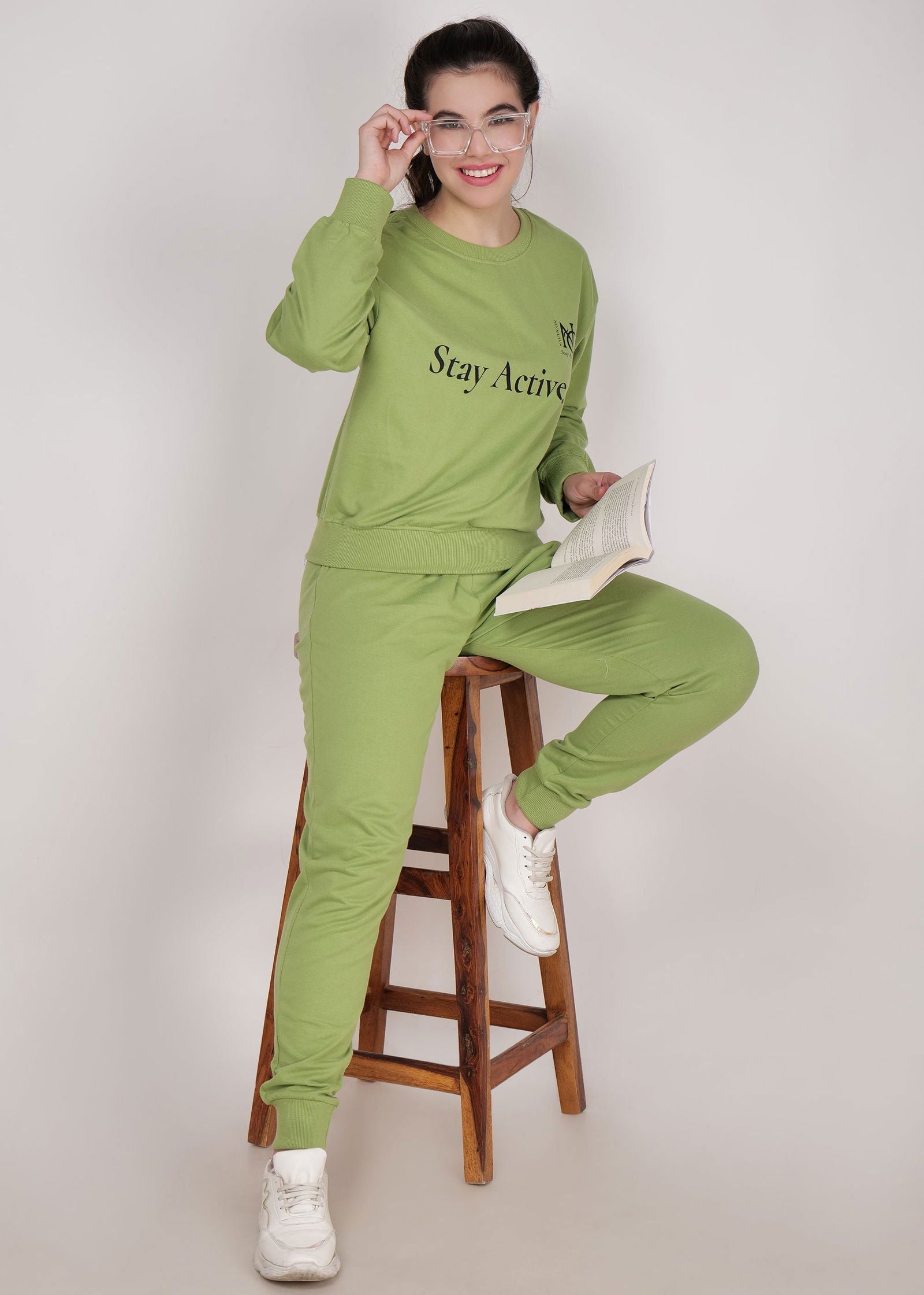 WOMEN WINTER WEAR CO-ORD SET GREEN - NAUTICON