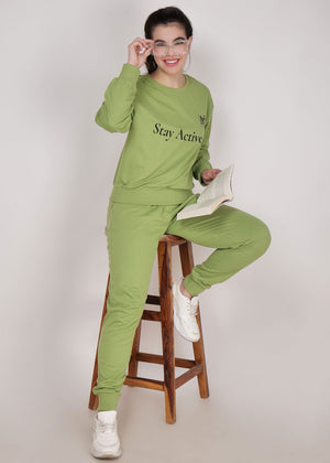 WOMEN WINTER WEAR CO-ORD SET GREEN - NAUTICON