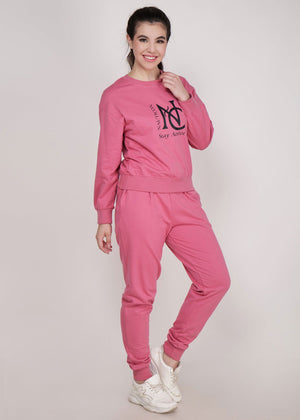 WOMEN WINTER WEAR CO-ORD SET MATTE PINK - NAUTICON