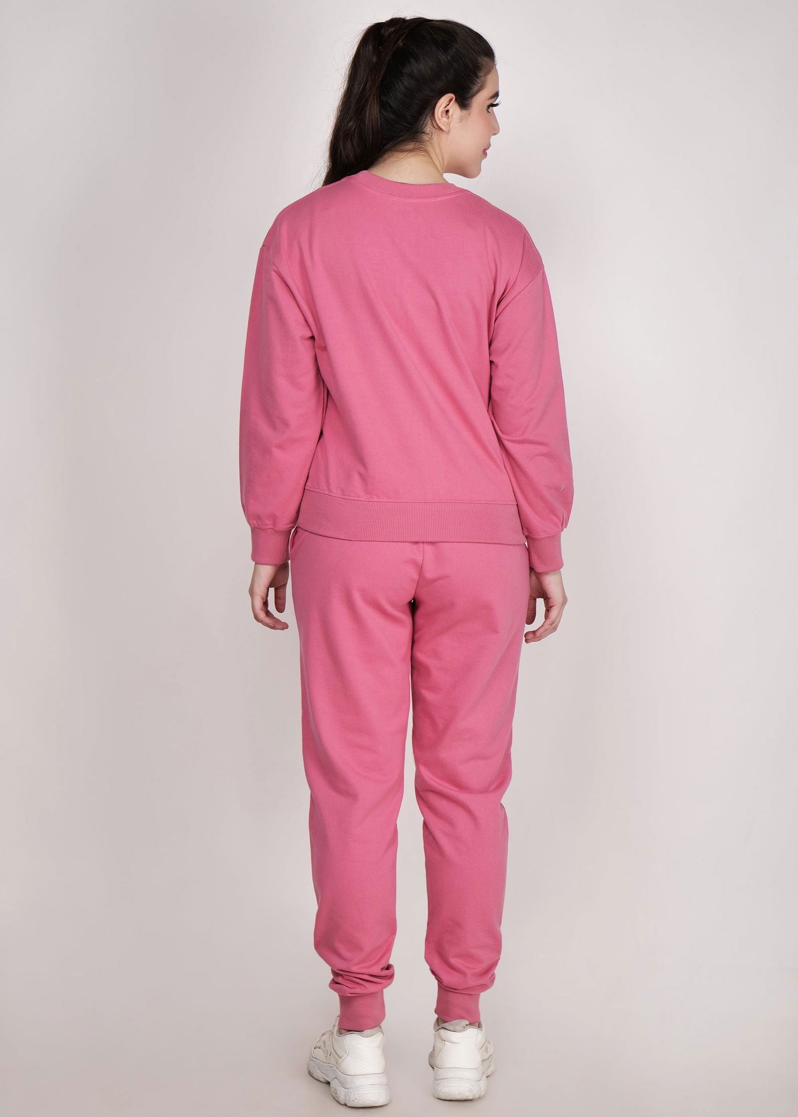 WOMEN WINTER WEAR CO-ORD SET MATTE PINK - NAUTICON