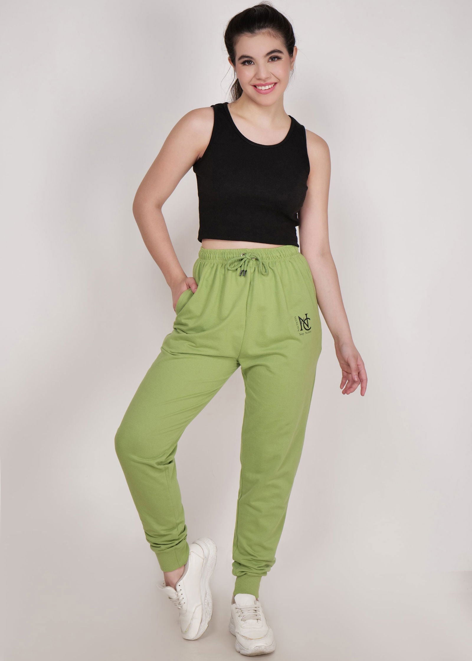 WOMEN WINTER WEAR JOGGER GREEN - NAUTICON