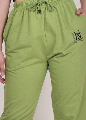 WOMEN WINTER WEAR JOGGER GREEN - NAUTICON
