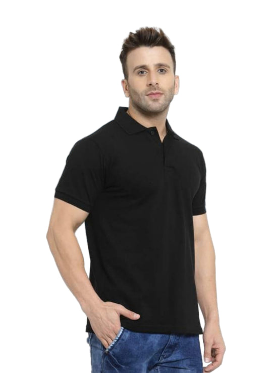 Premium PC Matty 220 GSM Polo T-Shirt – Premium Black Polo for Men