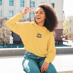Women Cozy Crop Hoodies for Winter Radiant Mustard Stay Active - NAUTICON