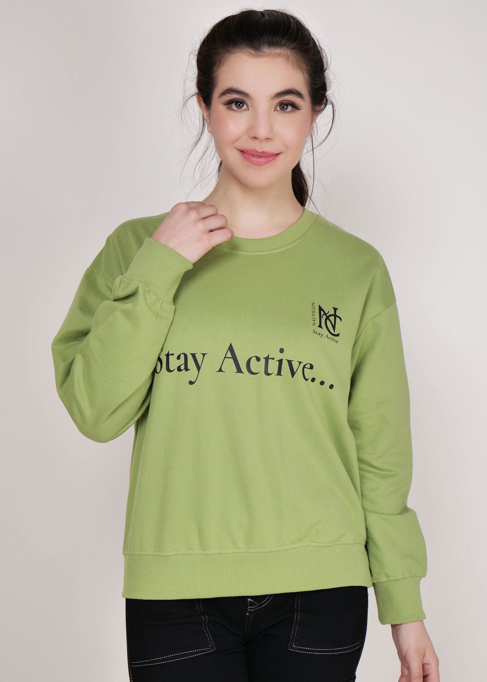 Women Sweatshirt Green - NAUTICON
