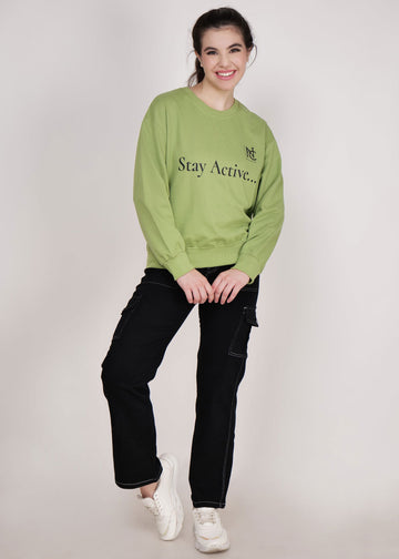 Women Sweatshirt Green - NAUTICON WEARABLES