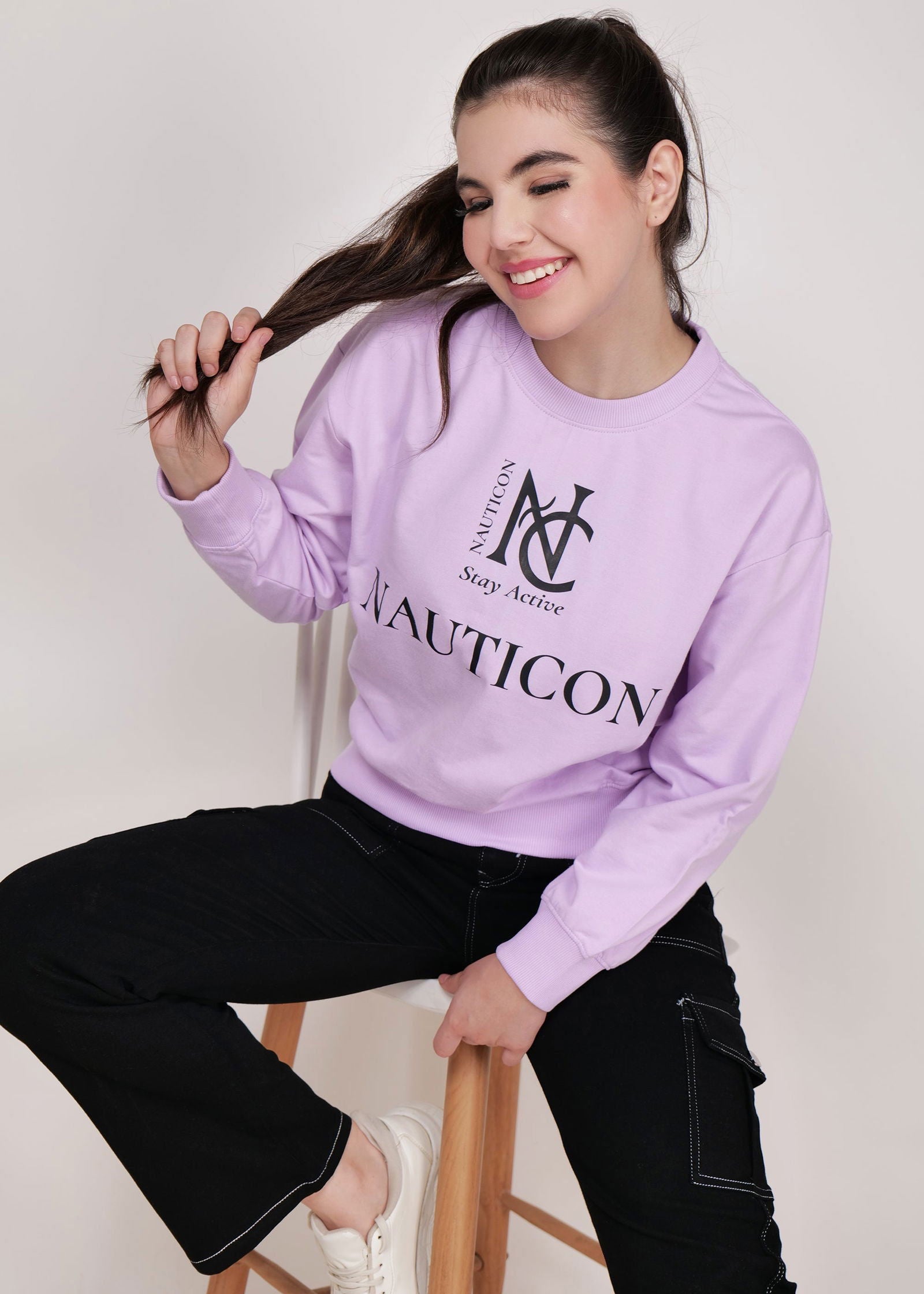 Women Sweatshirt Lavender - NAUTICON