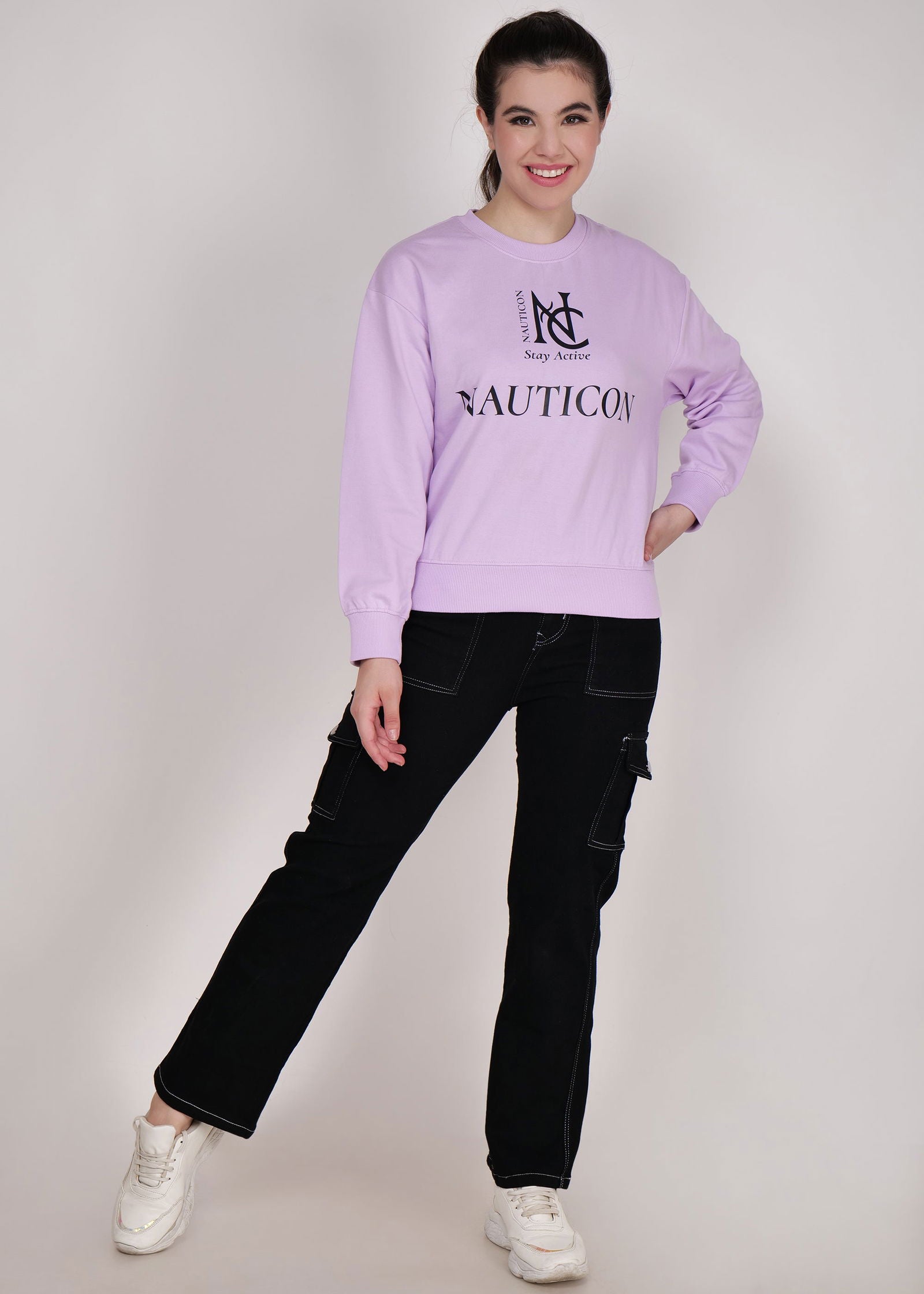 Women Sweatshirt Lavender - NAUTICON WEARABLES