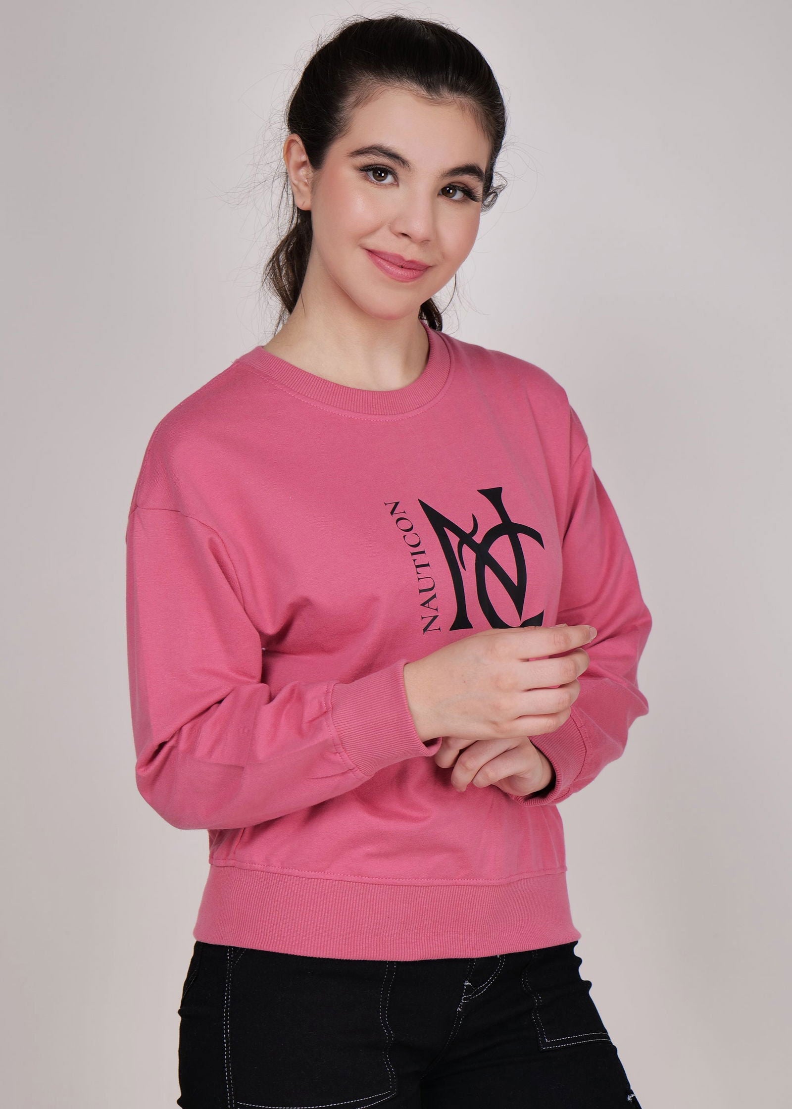 Women Sweatshirt Matte Pink - NAUTICON