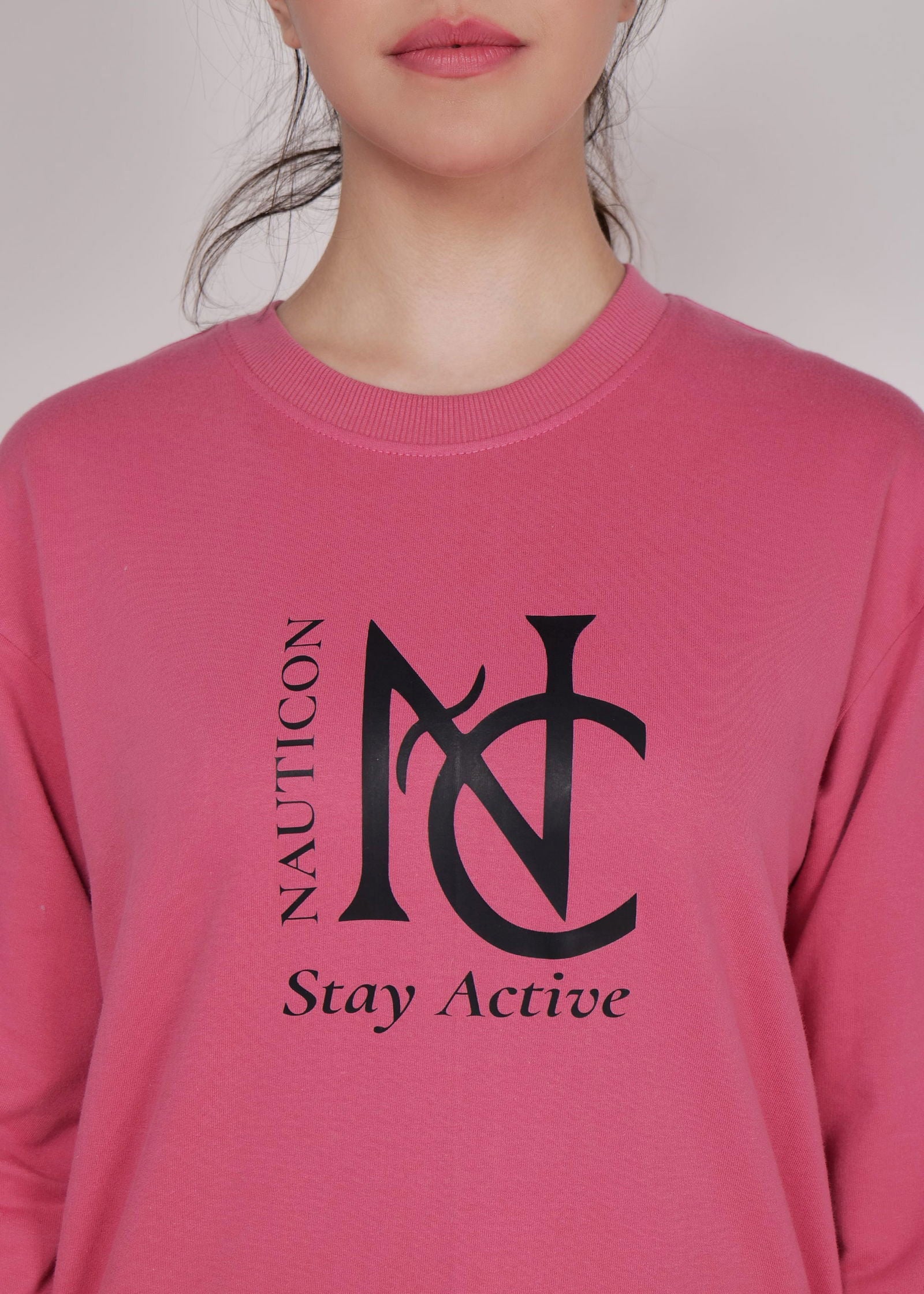 Women Sweatshirt Matte Pink - NAUTICON
